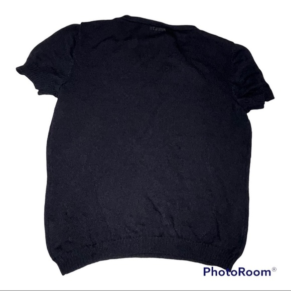 St. John Sport Black V Neck Sweater Top - Picture 4 of 10